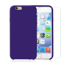 Case and 2 protective screens iPhone 6 Plus/6S Plus - Silicone - Purple