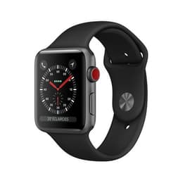 Apple Watch (Series 3) GPS + Cellular 38 - Aluminium Space Gray - Sport band Black