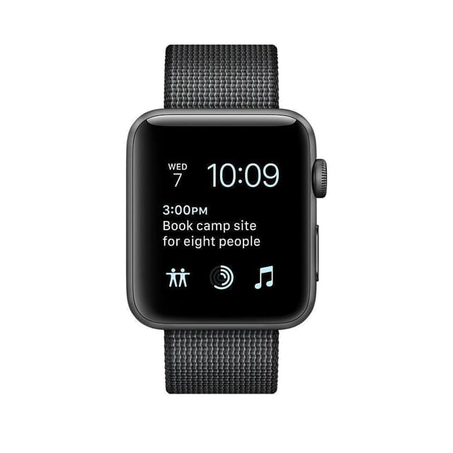 Apple Watch (Series 4) GPS 44 - Aluminium Space Gray - Sport loop band Black