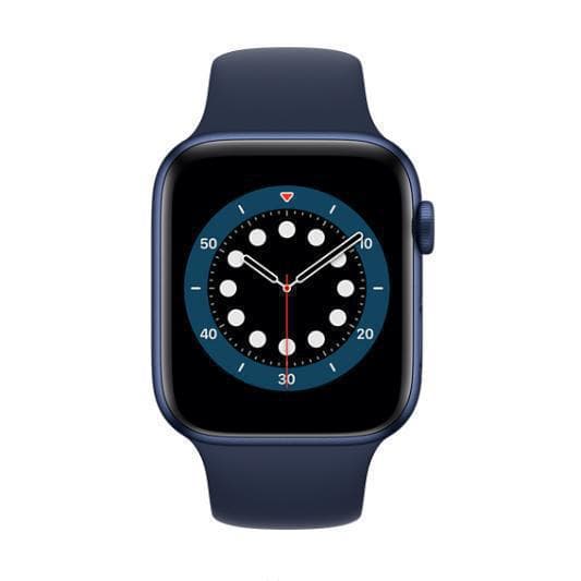 Apple Watch (Series 6) GPS 44 - Aluminium Blue - Sport band band Blue