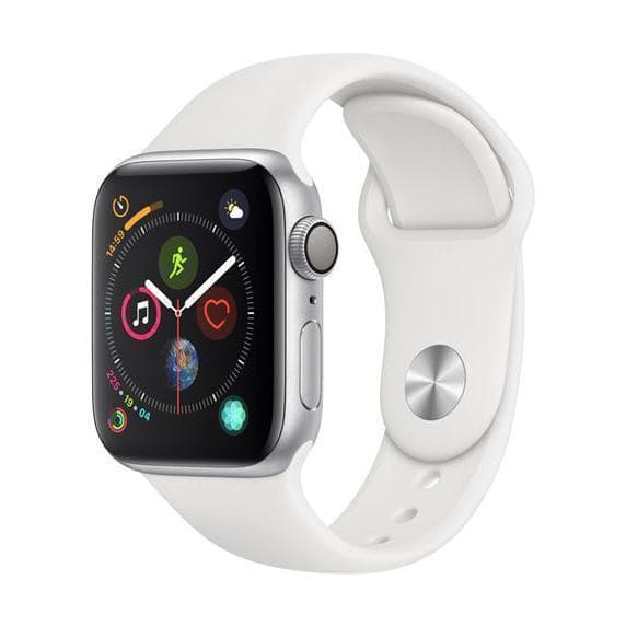 Apple Watch (Series 4) September 2018 40 - Aluminium Silver - Sport loop White
