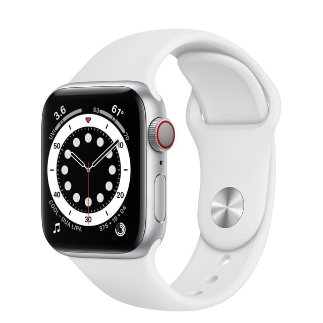 Apple Watch (Series 6) September 2020 44 - Aluminium Silver - Sport loop White