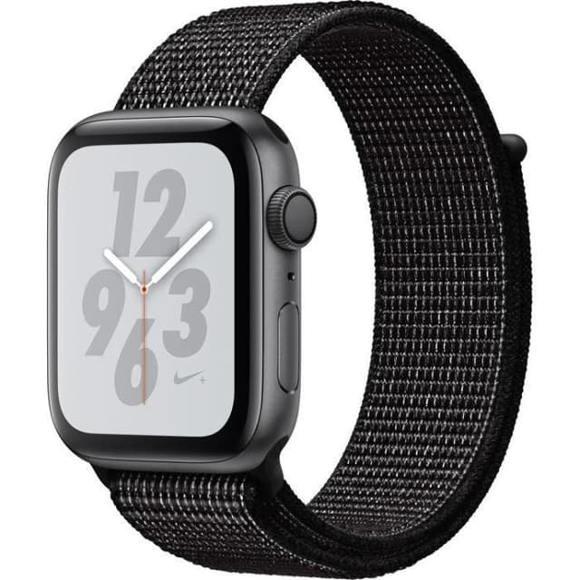 Apple Watch (Series 4) GPS 44 - Aluminium Space Gray - Woven nylon band Black