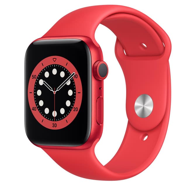 Apple Watch (Series 6) GPS 44 - Aluminium Red - Sport band band Red