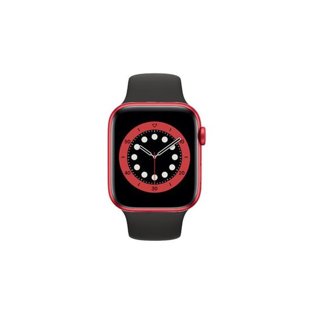 Apple Watch (Series 6) GPS 44 - Aluminium Red - Sport loop band Black