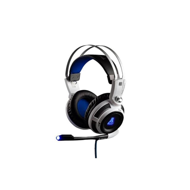 The G-Lab KORP200 noise-Cancelling gaming wired Headphones with microphone - Silver