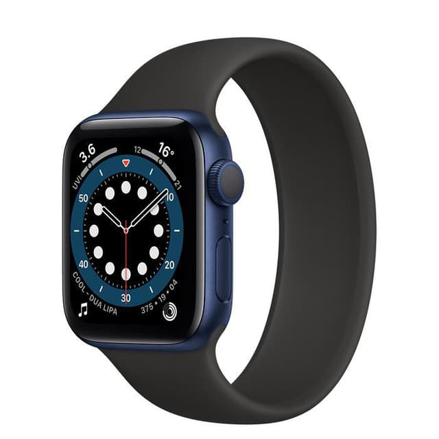 Apple Watch (Series 6) GPS + Cellular 44 - Aluminium Blue - Sport band Black